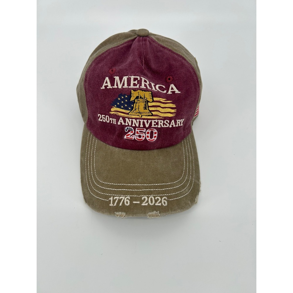Unbranded Baseball Cap Unisex OS Brown Excellent Distressed Patriotic